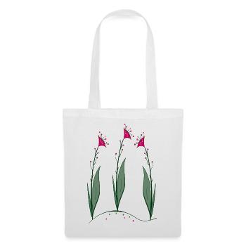 Blüten, Flowers - Stoffbeutel - Weiß - Vorne