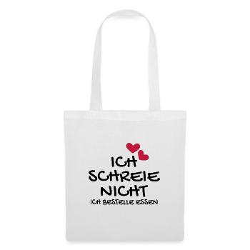 Baby Neugeborenes Babyspruch lustig Geschenk - Stoffbeutel - Weiß - Vorne