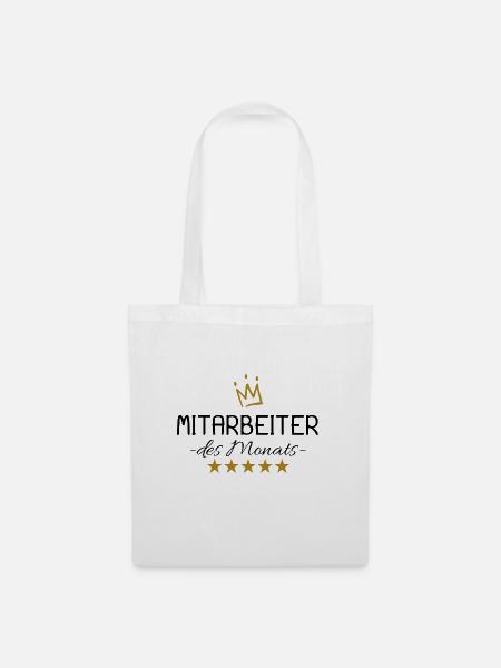 Mitarbeiter des Monats - Stoffbeutel - Weiß