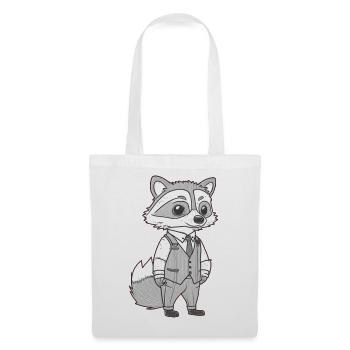 Geschäftiger Fuchs - Stoffbeutel - Weiß - Vorne