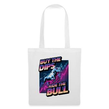 Buy The Dips Ride The Bull - Tote Bag - white - Front