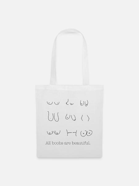 All boobs are beautiful Design - Stoffbeutel - Weiß