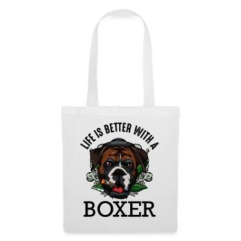 boxeur - Sac en tissu - blanc - Devant