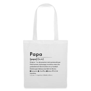 Papa définition  - Sac en tissu - blanc - Devant