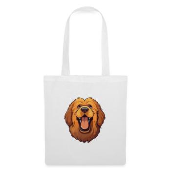 Tibetischer Mastiff Hunderasse Aquarell Karikatur Kawai - Stoffbeutel - Weiß - Vorne