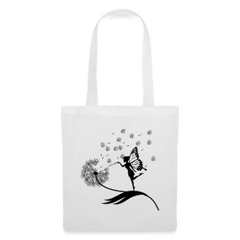 Butterfly Design Pustula Meadow Hearts Fairies - Tote Bag - white - Front