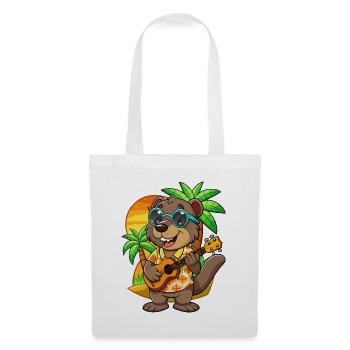 Lustige Biber Cartoon Sommer Strand Sonnenbrille - Stoffbeutel - Weiß - Vorne