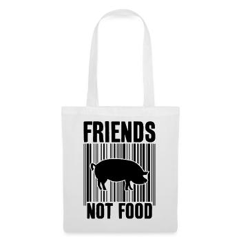 AMIS PAS DE NOURRITURE VEGAN - Sac en tissu - blanc - Devant