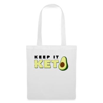 Keep It Keto Avocado Saying Ketogenic Diet Gift - Tote Bag - white - Front