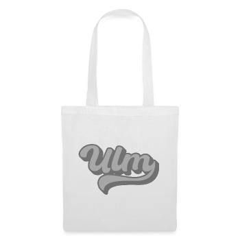 Ulm Schriftzug Logo Grau Vintage - Stoffbeutel - Weiß - Vorne
