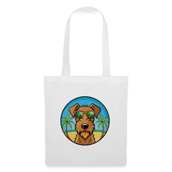 Irish Terrier Hunderasse Cartoon Sonnenbrille Strand - Stoffbeutel - Weiß - Vorne