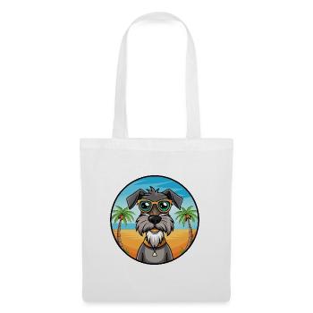 Deutscher Wachtelhund Hunderasse Cartoon Sonnenbrille - Stoffbeutel - Weiß - Vorne