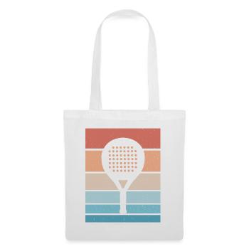 Padelspieler Padelschläger Padeltennis Padel - Stoffbeutel - Weiß - Vorne