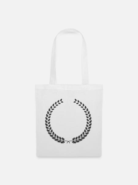 Laurel Wreath Vintage Award Badge Frame Vector - Stoffbeutel - Weiß