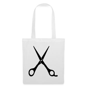 Friseur Schere Symbol - Stoffbeutel - Weiß - Vorne