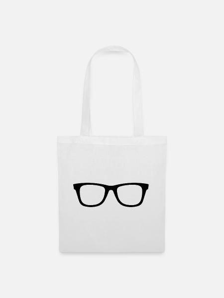 Brille - Stoffbeutel - Weiß
