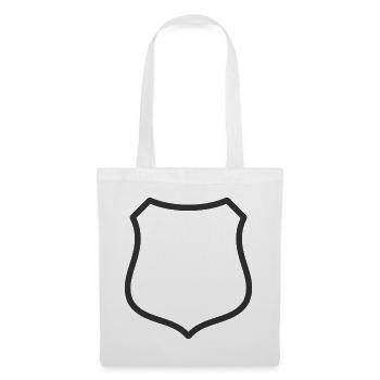 Leeres Schildlinien-Symbol Abzeichen Wappen Umrisssymbol - Stoffbeutel - Weiß - Vorne