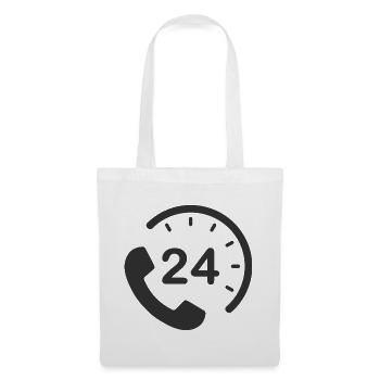24/7 h Service - Stoffbeutel - Weiß - Vorne