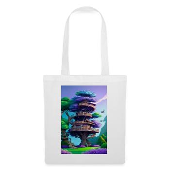Treehouse Purple - Stoffbeutel - Weiß - Vorne