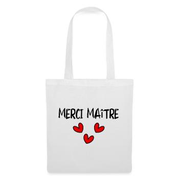 MEISTER. MEISTER. VIELEN DANK. DANKE, MEISTER. MEISTER - Stoffbeutel - Weiß - Vorne