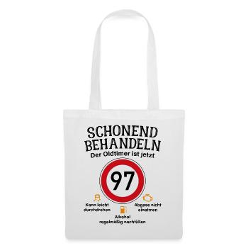 97. Geburtstag Schonend Behandeln Oldtimer Ist 97 - Stoffbeutel - Weiß - Vorne
