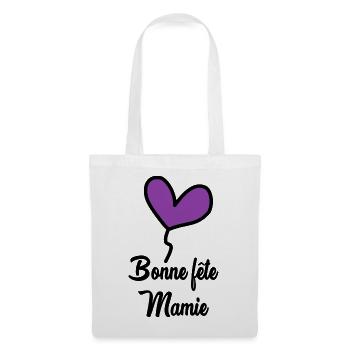 BONNE FÊTE MAMIE - Sac en tissu - blanc - Devant