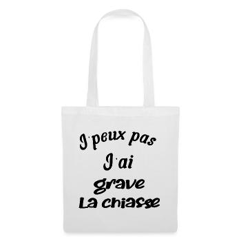 j'peux pas, j'ai grave la chiasse - Sac en tissu - blanc - Devant