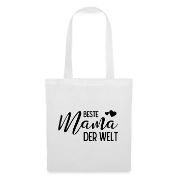 Beste Mama der Welt - Stoffbeutel - Weiß - Vorne