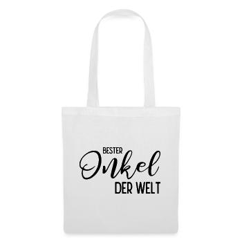 Bester Onkel der Welt - Stoffbeutel - Weiß - Vorne