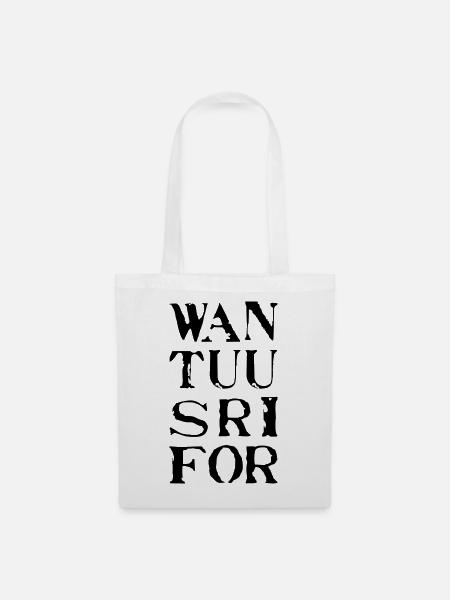 Wan, Tuu, Sri, For - Stoffbeutel - Weiß
