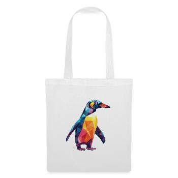 Pinguin Bunte Aquarell-Tierillustration - Stoffbeutel - Weiß - Vorne
