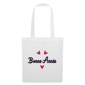 BONNE ANNEE. SAINT SYLVESTRE. MEILLEURS VOEUX - Sac en tissu - blanc - Devant