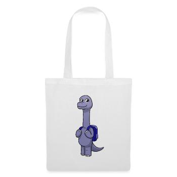 School Dino - Stoffbeutel - Weiß - Vorne