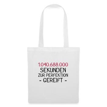 33 Geburtstag in Sekunden Geschenk Geschenkidee - Stoffbeutel - Weiß - Vorne