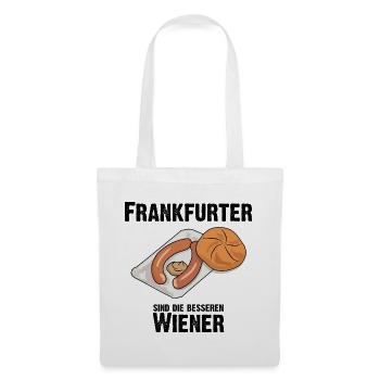 Frankfurter sind die besseren Wiener Würstchen - Stoffbeutel - Weiß - Vorne