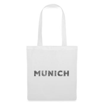 Munich Bavière German City Hatching lettrage - Sac en tissu - blanc - Devant