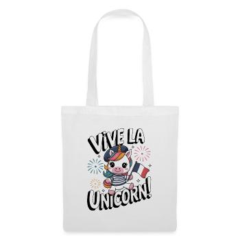 Vive La Licorne ! - Sac en tissu - blanc - Devant