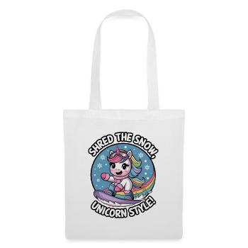 Shred The Snow, Unicorn Style! - Tote Bag - white - Front