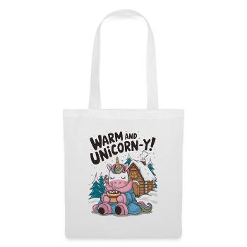 Warm And Unicorn-y! - Tote Bag - white - Front