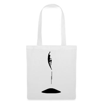 Personne sautant sur trampoline - Sac en tissu - blanc - Devant