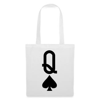 Carte à jouer au poker - Spades Lady - Sac en tissu - blanc - Devant