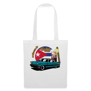 Kuba Zigarre Auto Rum Libre Havanna Souvenir retro - Stoffbeutel - Weiß - Vorne