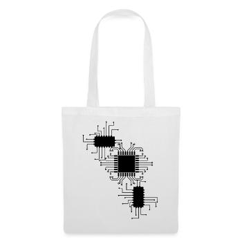 electrician electrical electronics occupation voltage CPU - Tote Bag - white - Front