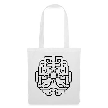 electrician electrical electronics occupation voltage CPU - Tote Bag - white - Front