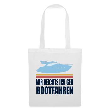 Boot Kapitän Lustige Sprüche Motorboot - Stoffbeutel - Weiß - Vorne