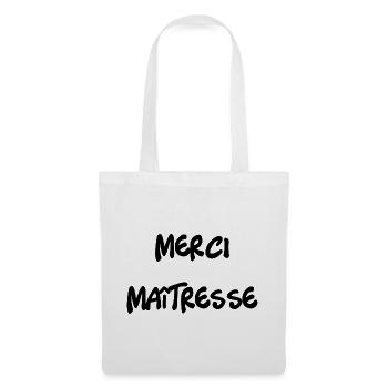 MERCI. MAÎTRESSE. MAÎTRE. MERCI MAÎTRESSE - Sac en tissu - blanc - Devant
