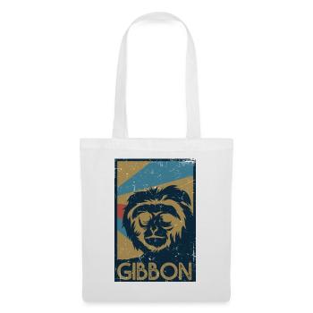 Flinker Gibbon Dschungelbewohner - Stoffbeutel - Weiß - Vorne