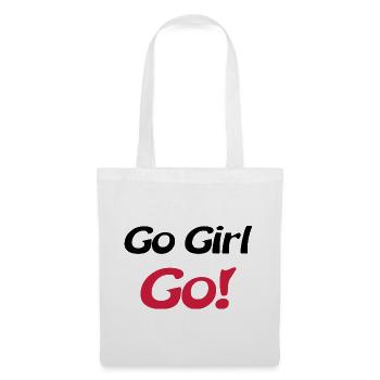 go girl go - Stoffbeutel - Weiß - Vorne