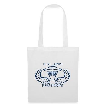 AVM Airborne Wing USA WWII v2024mnd09 USflagBlau - Stoffbeutel - Weiß - Vorne