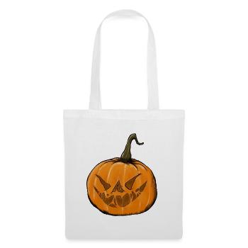 Halloween Horror Kürbis - Stoffbeutel - Weiß - Vorne